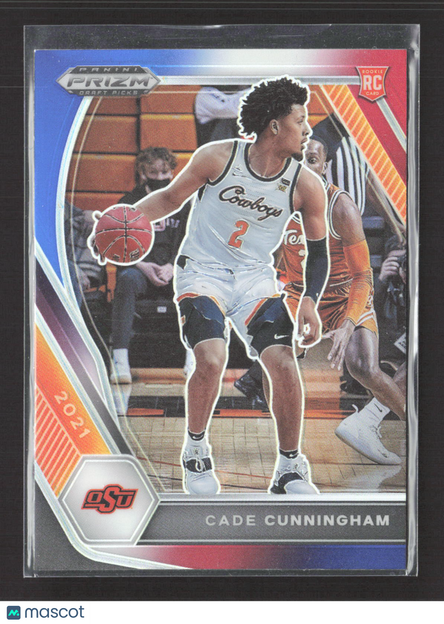 2021 Panini Prizm Draft Picks Cade Cunningham #1 RC Red White Blue