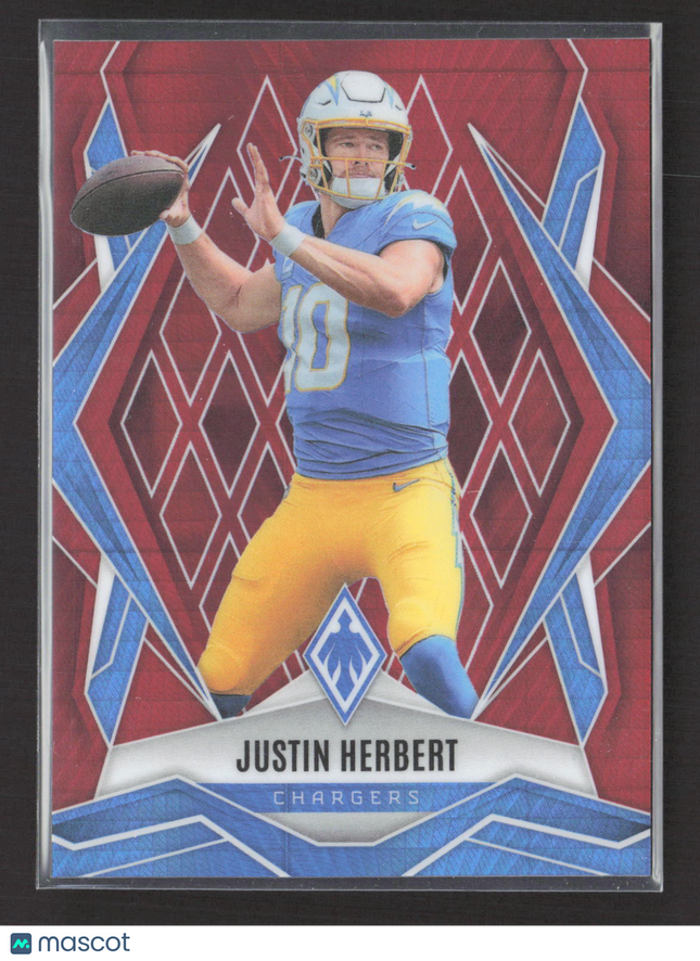 2025 Panini Phoenix Football Justin Herbert #58 Red 042/399