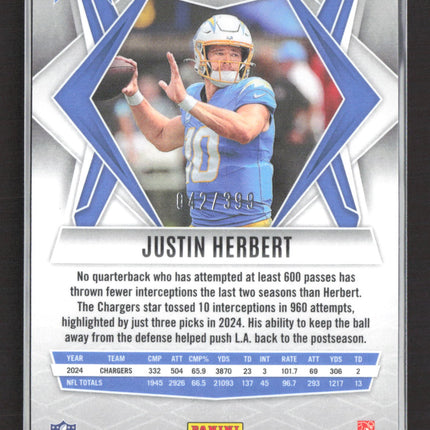 2025 Panini Phoenix Football Justin Herbert #58 Red 042/399