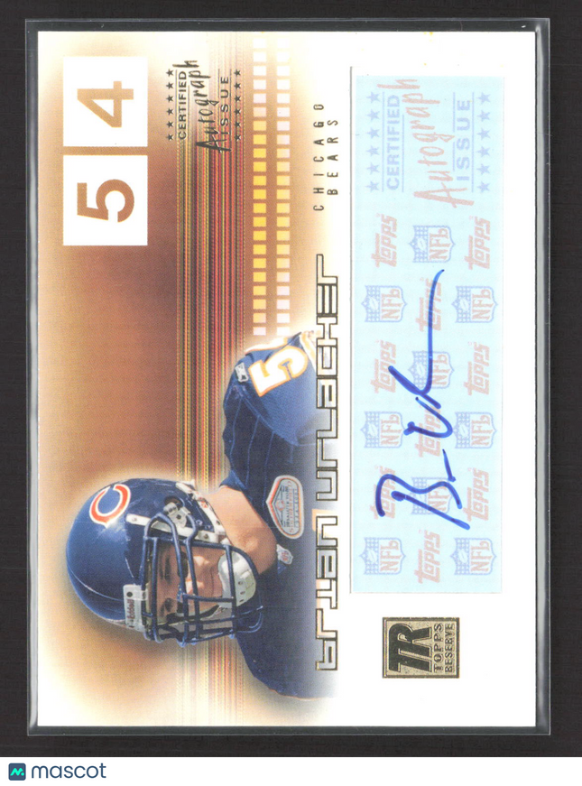 2002 Topps Reserve Brian Urlacher #RA-BU Auto