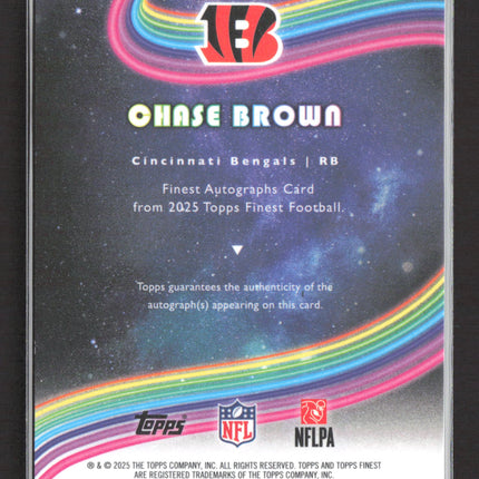 2025 Topps Finest Football Chase Brown #FA-CB Auto