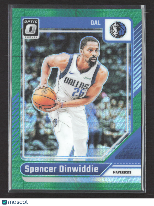 2025 Panini Donruss Optic Prizm Spencer Dinwiddie #54 Green