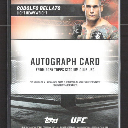 2025 Topps Stadium Club UFC Rodolfo Bellato #BCA-RBO RC Auto