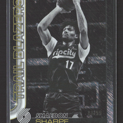 2025 Topps Flagship Shaedon Sharpe #127 Blackout /99