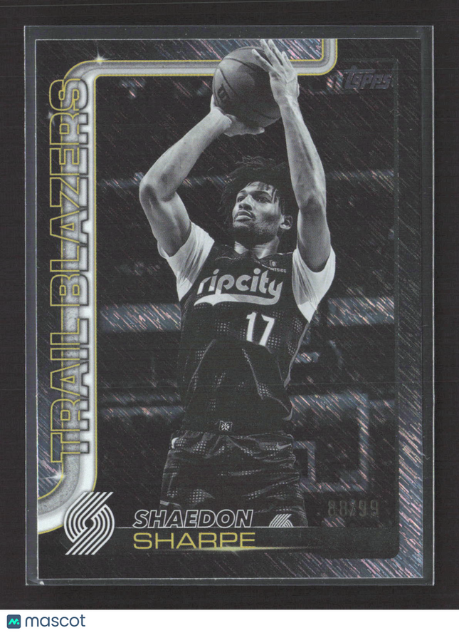 2025 Topps Flagship Shaedon Sharpe #127 Blackout /99