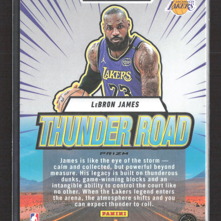 2025 Panini Mosaic Prizm Thunder Road LeBron James #3 Silver