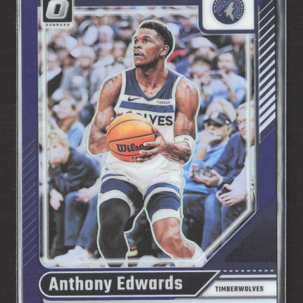 2025 Panini Donruss Optic Anthony Edwards #31 Purple