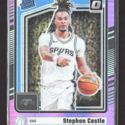 2025 Panini Donruss Optic Prizm Stephon Castle #254 Pink Hyper