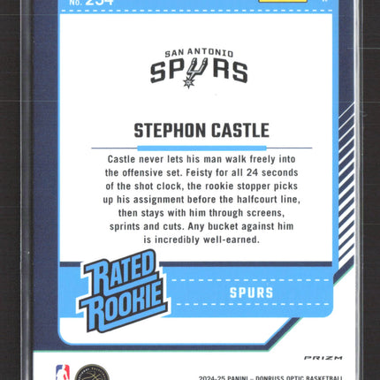 2025 Panini Donruss Optic Prizm Stephon Castle #254 Pink Hyper