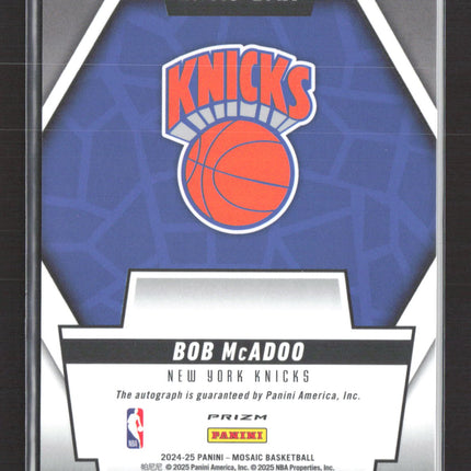 2025 Panini Mosaic Scripts Bob McAdoo #MS-BMA Silver Auto