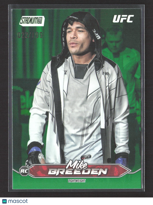 2025 Topps Stadium Club UFC Mike Breeden #12 Green RC 022/199