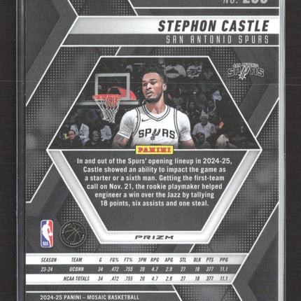 2025 Panini Mosaic Prizm Stephon Castle #236 Green RC