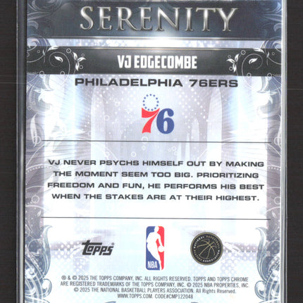 2025 Topps Chrome Serenity VJ Edgecombe #SY-13 RC