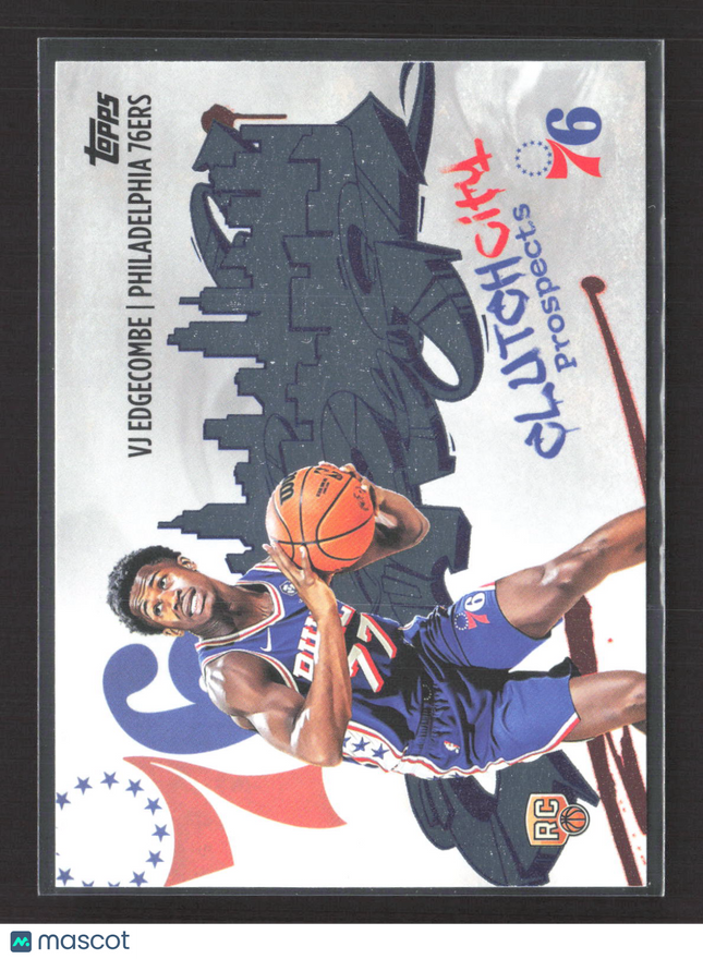 2025 Topps Clutch City Prospects VJ Edgecombe #CC-3 RC