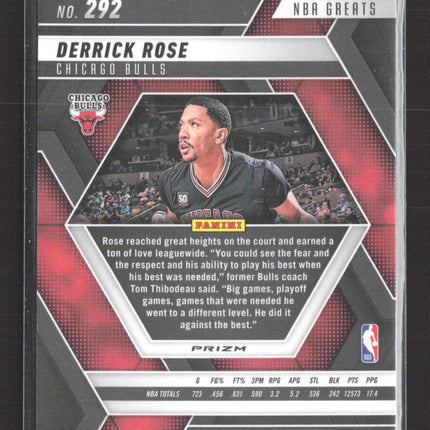 2025 Panini Prizm Mosaic NBA Greats Derrick Rose #292 Green