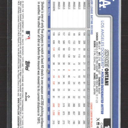 2025 Topps Chrome Shohei Ohtani #1 RayWave
