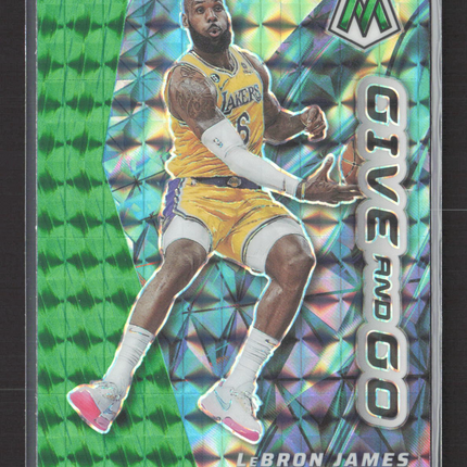 2023 Panini Mosaic Give and Go LeBron James #3 Green
