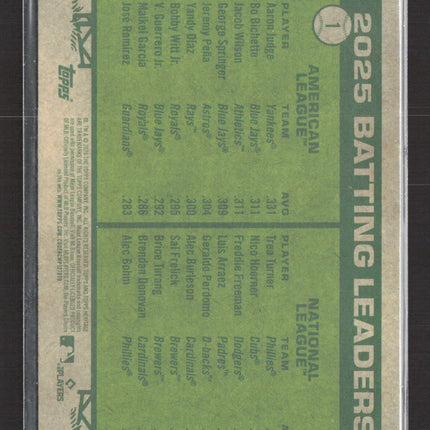 2025 Topps Heritage Trea Turner Aaron Judge #1 Pink Speckle
