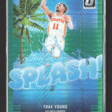 2025 Panini Donruss Optic Prizm Splash! Trae Young #9 240/249 Green