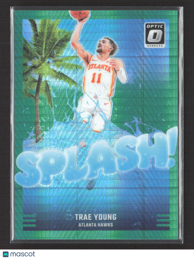 2025 Panini Donruss Optic Prizm Splash! Trae Young #9 240/249 Green