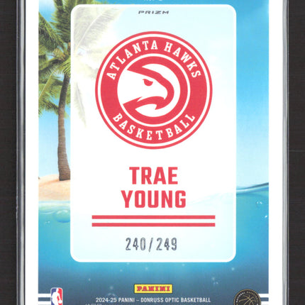 2025 Panini Donruss Optic Prizm Splash! Trae Young #9 240/249 Green