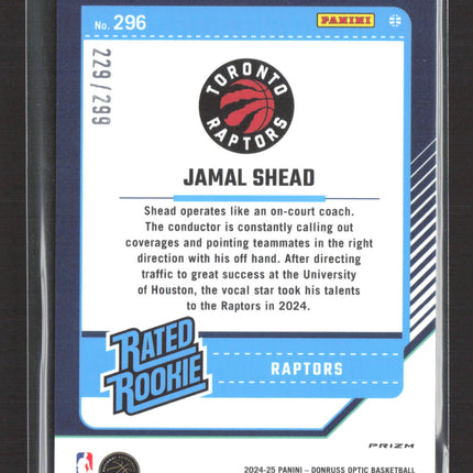 2025 Panini Donruss Optic Prizm Jamal Shead #296 Orange