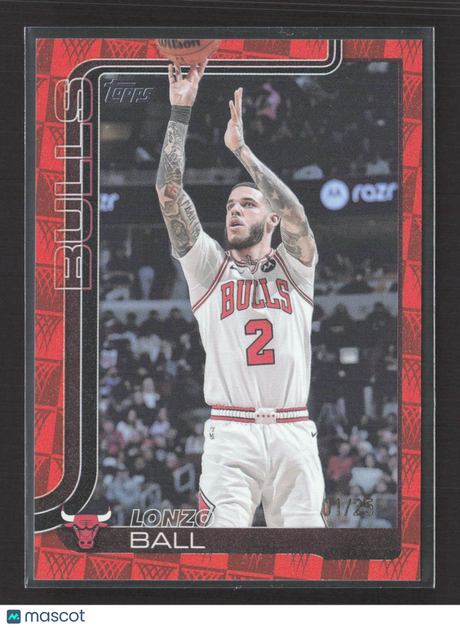 2025 Topps Flagship Lonzo Ball #39 Orange 01/25