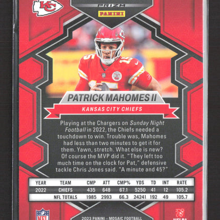 2023 Panini Mosaic Prizm Patrick Mahomes II #251 Red