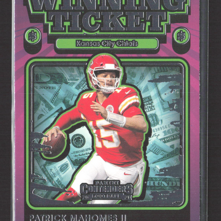2021 Panini Contenders Winning Ticket Patrick Mahomes II #WT-PMA