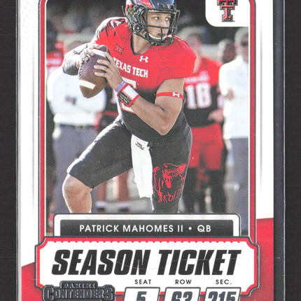 2021 Panini Contenders Draft Picks Season Ticket Patrick Mahomes II #1 /