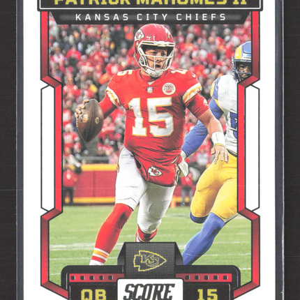 2023 Panini Score Football Patrick Mahomes II #119