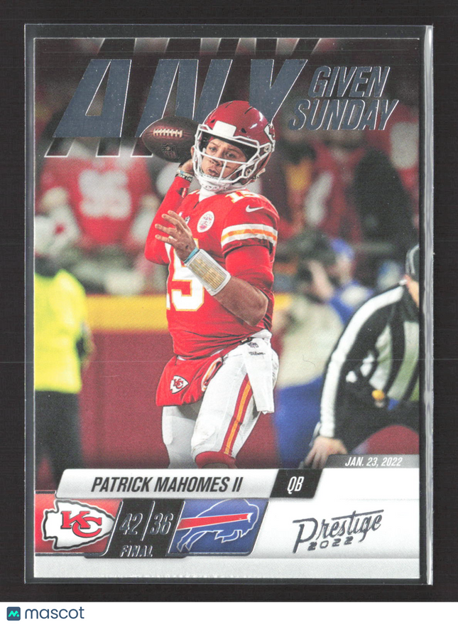 2022 Panini Prestige Any Given Sunday Patrick Mahomes II #11