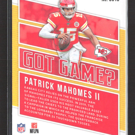 2020 Panini Mosaic Got Game? Patrick Mahomes II #GG16