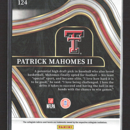 2022 Panini Select Draft Picks Patrick Mahomes II #124 Field Level