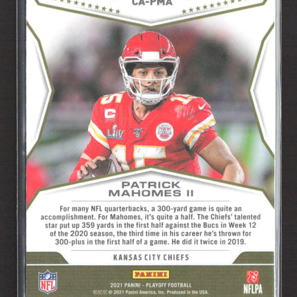 2021 Panini Playoff Call to Arms Patrick Mahomes II #CA-PMA