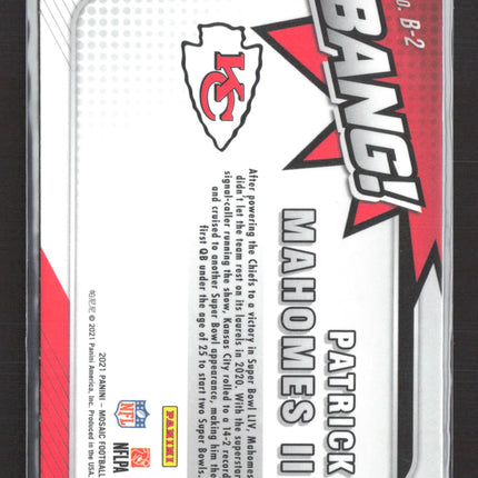 2021 Panini Mosaic Mosaic Bang! Patrick Mahomes II #B-2