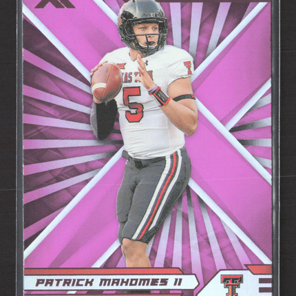 2022 Panini Chronicles XR Draft Picks Patrick Mahomes II #25 Pink