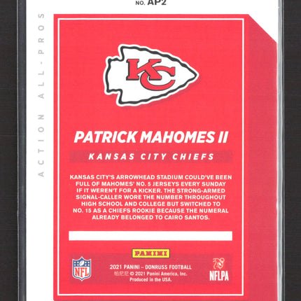 2021 Panini Donruss Action All-Pros Patrick Mahomes II #AP2 Holo