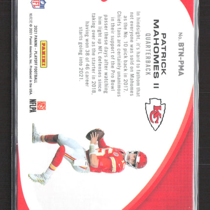 2021 Panini Playoff Behind the Numbers Patrick Mahomes II #BTN-PMA