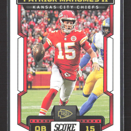 2023 Panini Score Patrick Mahomes II #119