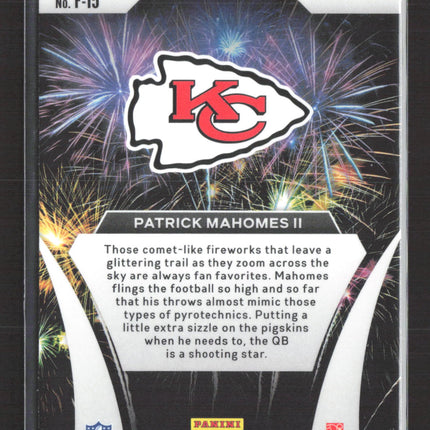 2021 Panini Prizm Fireworks Patrick Mahomes II #F-15