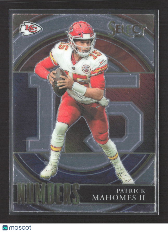 2022 Panini Select Select Numbers Patrick Mahomes II #SN-1 Silver Prizm