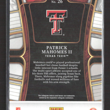 2023 Panini Select Draft Picks Patrick Mahomes II #26