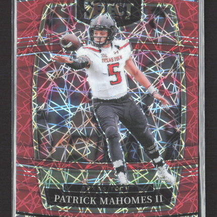 2022 Panini Select Draft Picks Prizm Concourse Patrick Mahomes II #26 Red Laser
