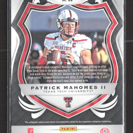 2020 Panini Prizm Draft Picks Crusade Patrick Mahomes II #80 Silver