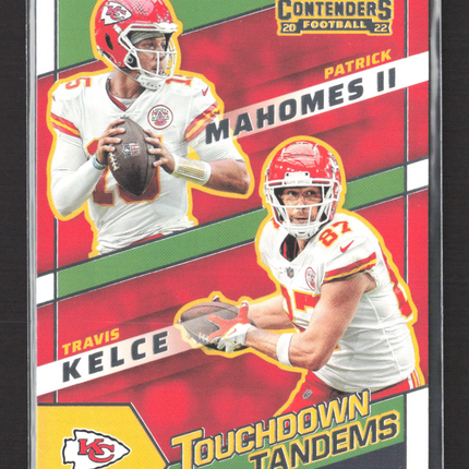 2023 Panini Contenders Football Touchdown Tandems Travis Kelce Patrick Mahomes