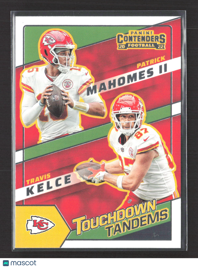 2023 Panini Contenders Football Touchdown Tandems Travis Kelce Patrick Mahomes