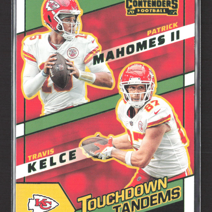 2023 Panini Contenders Football Touchdown Tandems Travis Kelce Patrick Mahomes