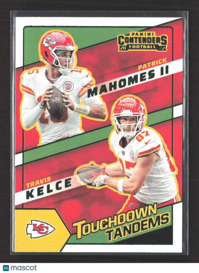 2023 Panini Contenders Football Touchdown Tandems Travis Kelce Patrick Mahomes
