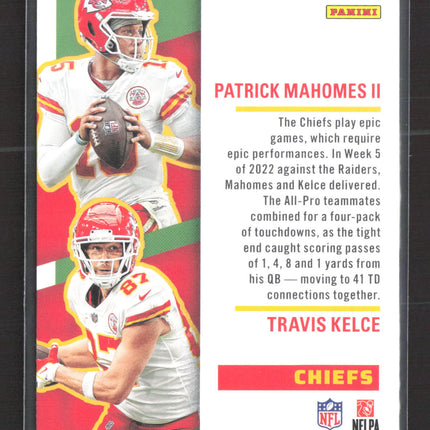 2023 Panini Contenders Football Touchdown Tandems Travis Kelce Patrick Mahomes